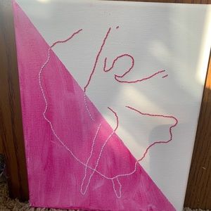 Handmade line art painting